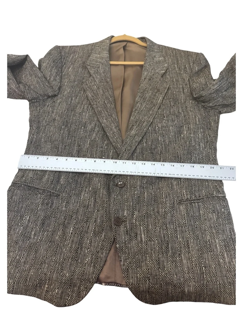 Vintage MANI Giorgio Armani 43R Textured Blazer Silk Lined Italy